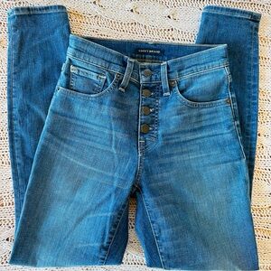 Lucky High Rise Skinny Bridget Button up jeans 0/25A